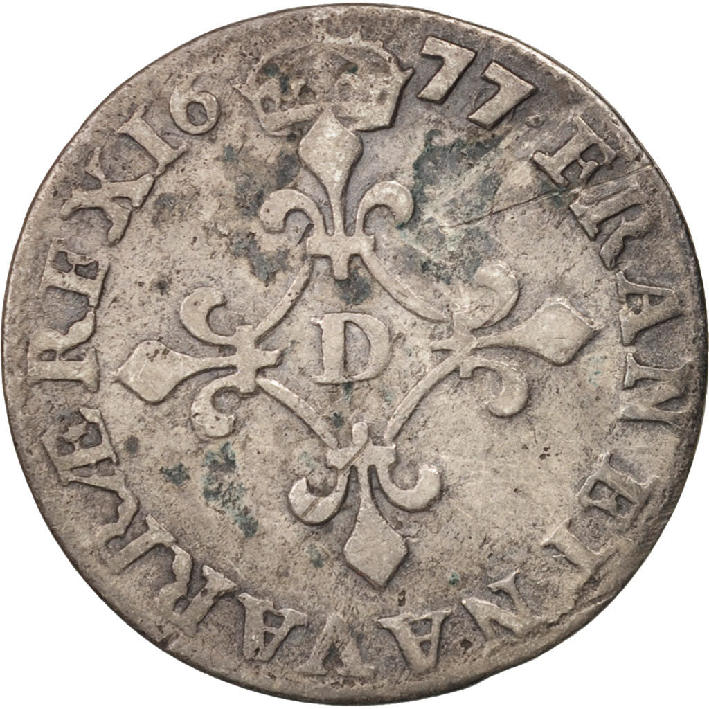 France, Louis XIV, 4 Sols dits « des Traitants », 4 Sols, 1677, Lyon