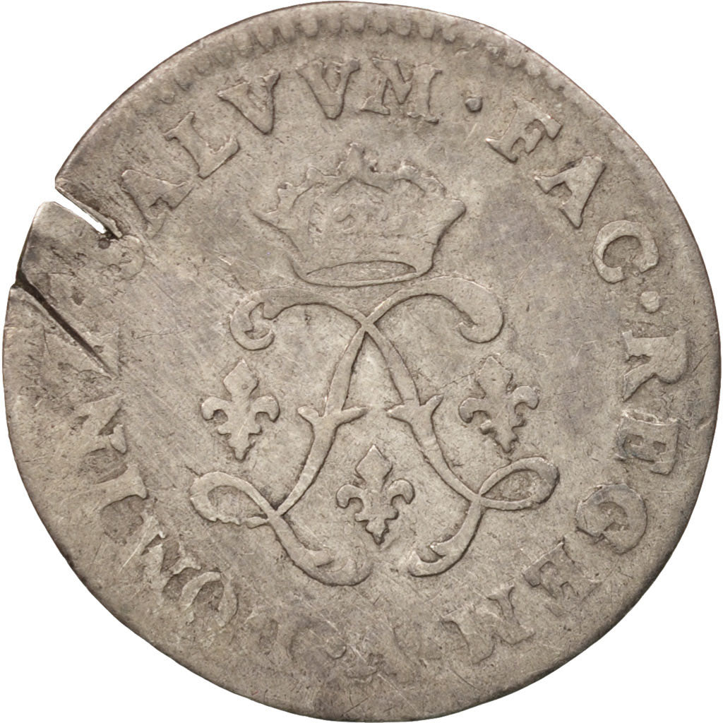 France, Louis XIV, 4 Sols aux 2 L, 4 Sols 2 Deniers, 1692, Paris, F(12-15)