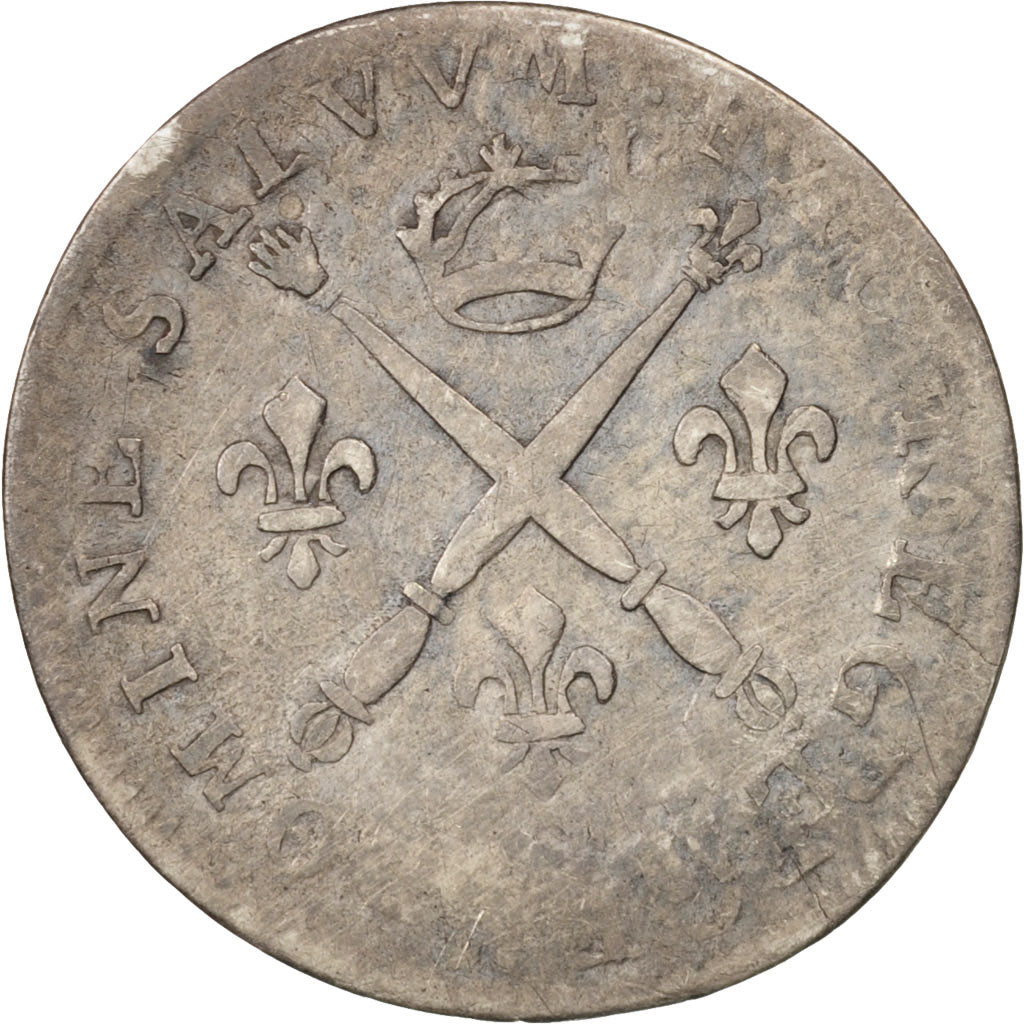 France, Louis XIV, 5 Sols aux insignes, 5 Sols, 1/16 ECU, 1704, Paris