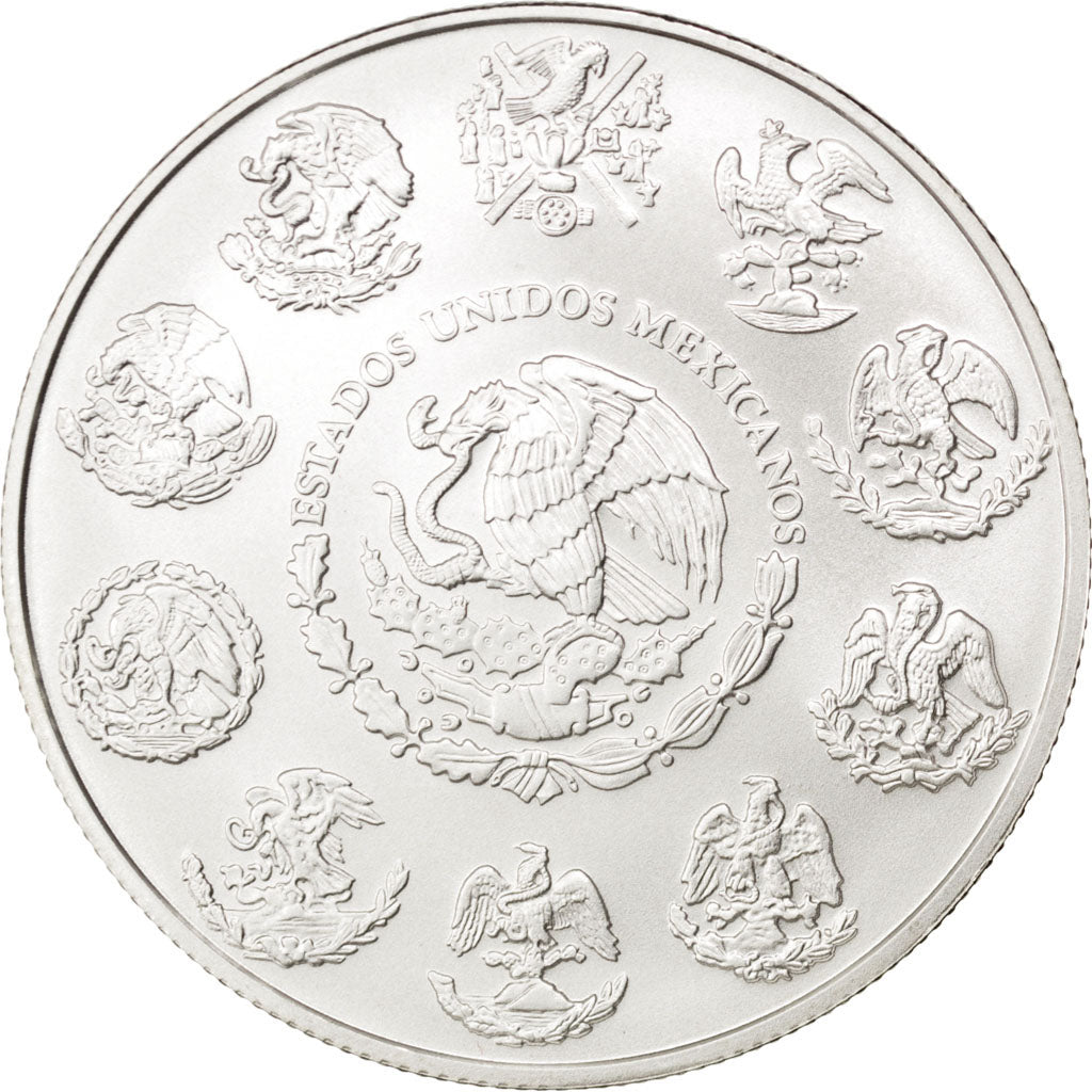 MEXICO, Onza, Troy Ounce of Silver, 2011, Mexico City, KM #639, MS(65-70),...