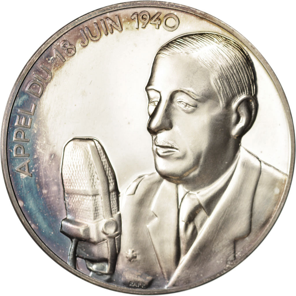 France, Medal, Charles De Gaulle, Appel du 18 juin 1940, French Fifth Republic
