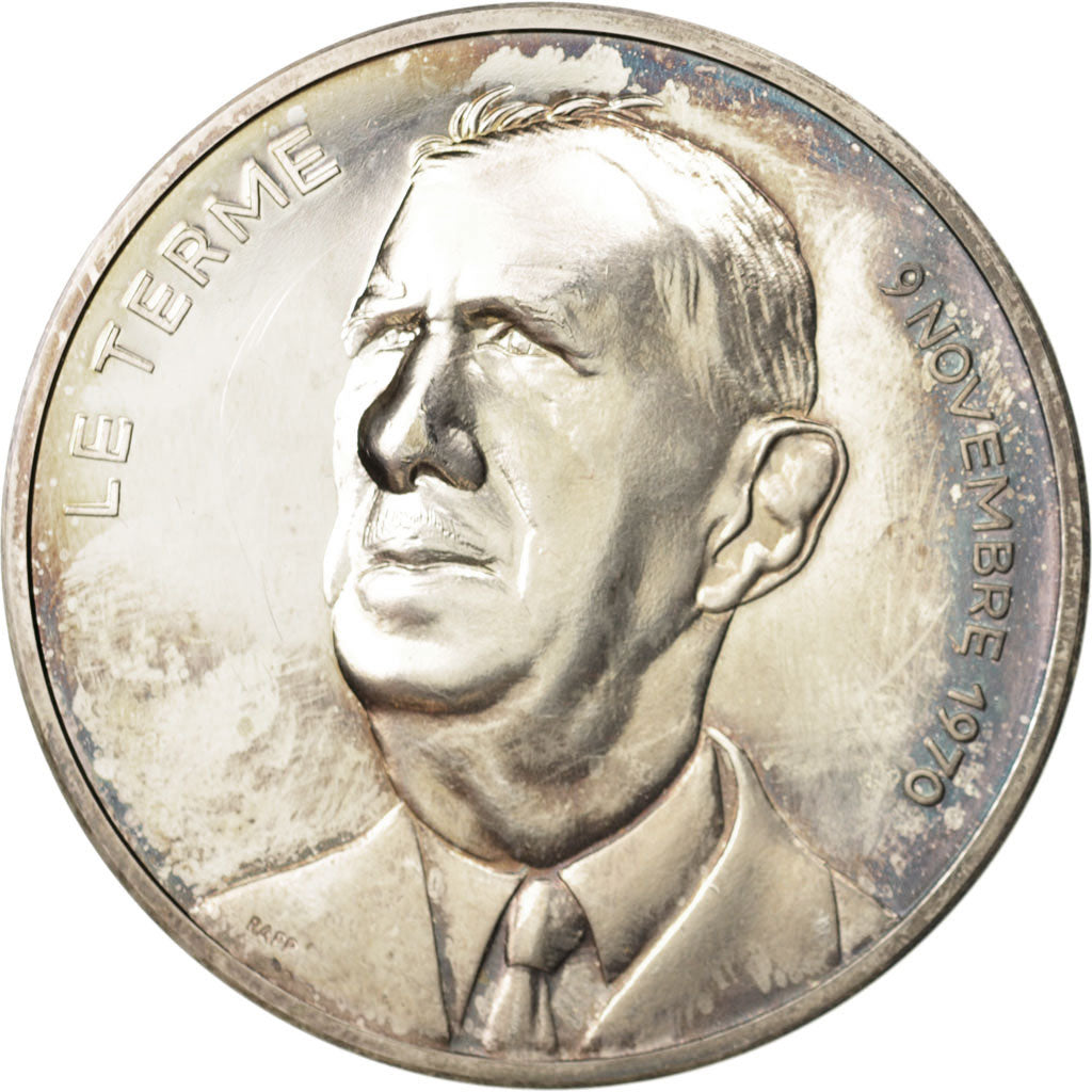 Francia, Medal, Charles De Gaulle, Le terme, 9 novembre 1970, French Fifth