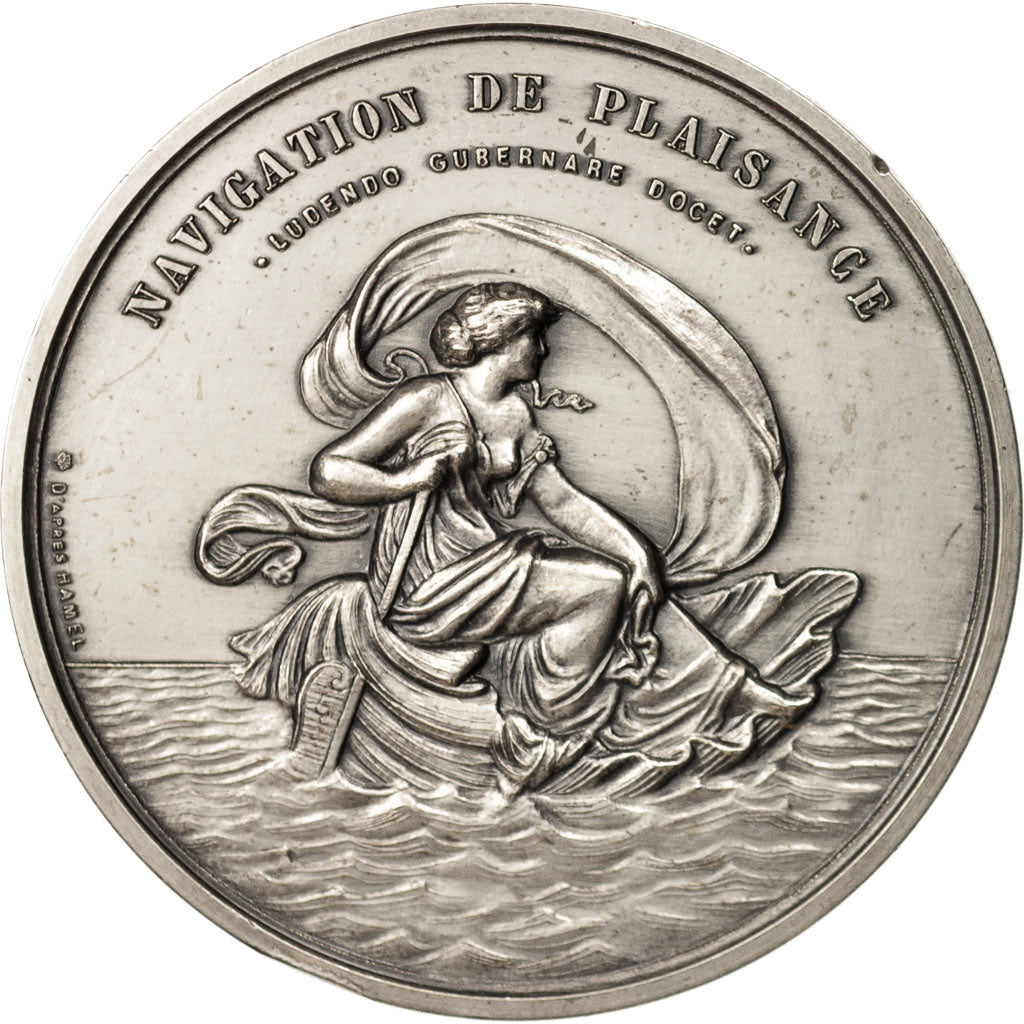 France, Medal, Centenaire du Yacht Club de France, Shipping, 1967, Hamel