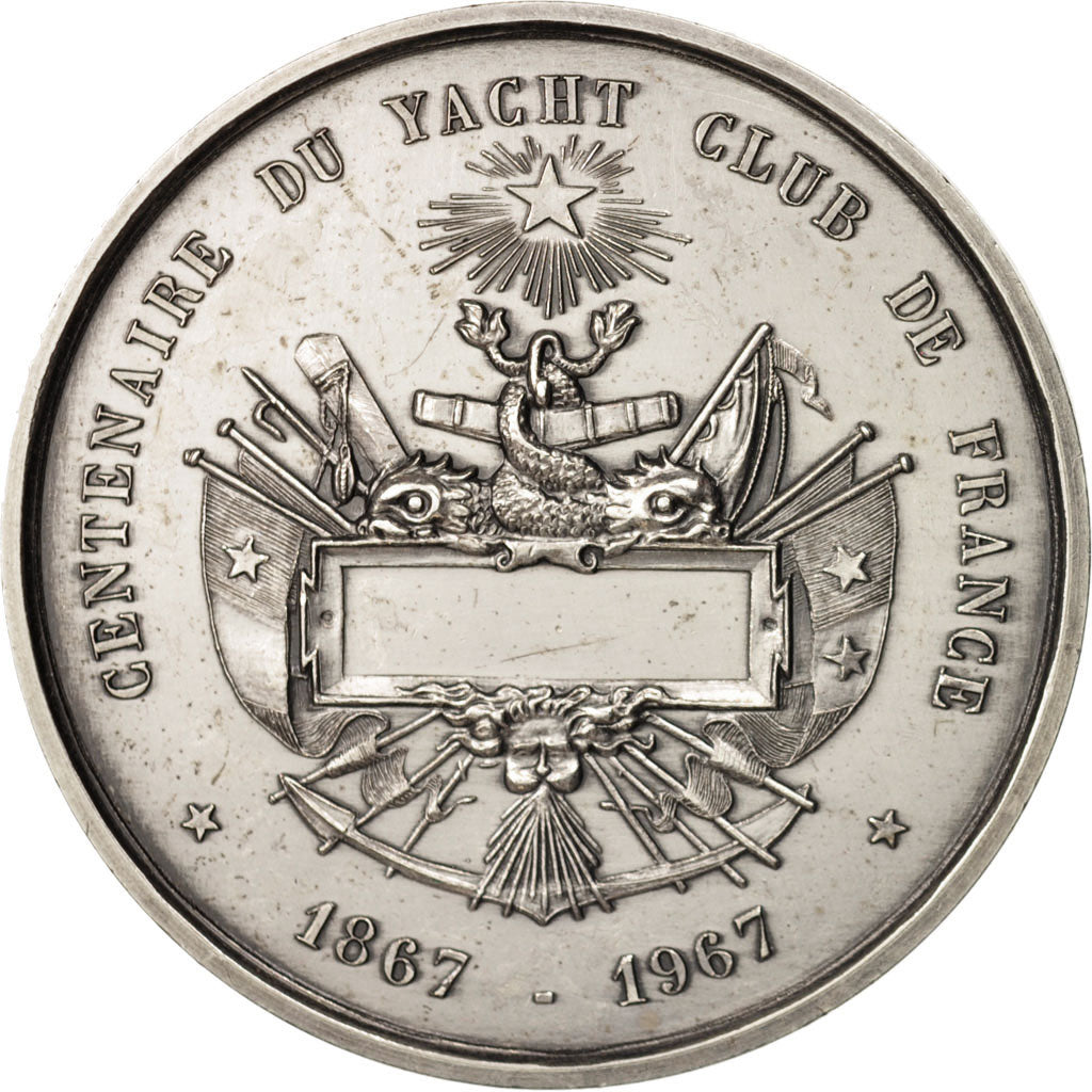 France, Medal, Centenaire du Yacht Club de France, Shipping, 1967, Hamel