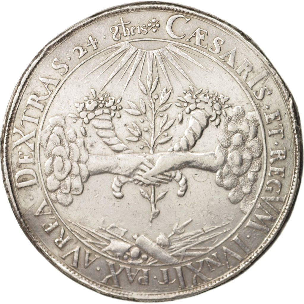 Germany, Medal, Münster, Peace of Westphalia, 1648, Silver, AU(50-53)