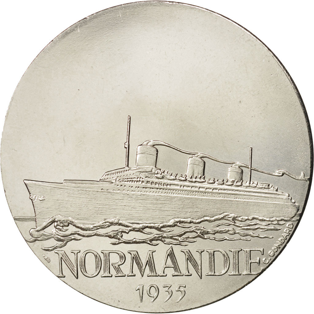 France, Medal, Les Grands Transatlantiques, Normandie