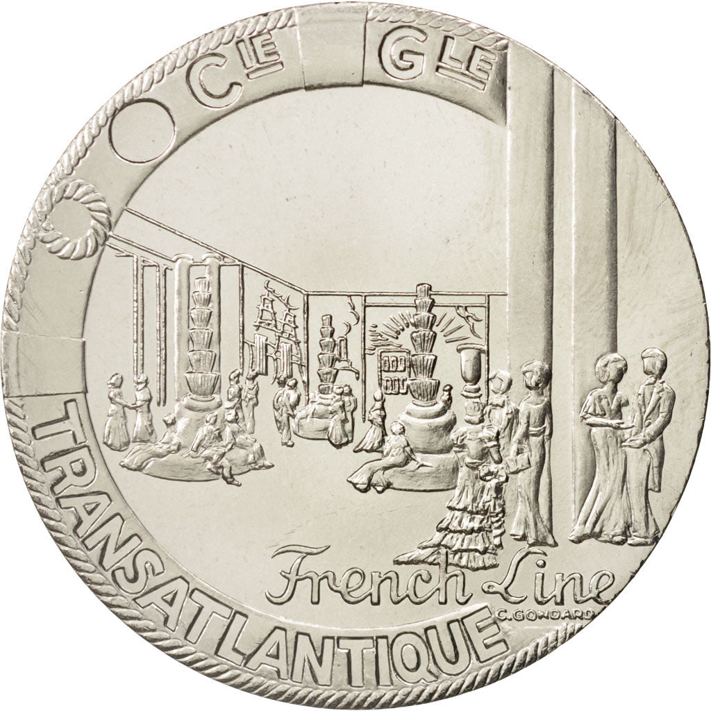France, Medal, Les Grands Transatlantiques, Normandie