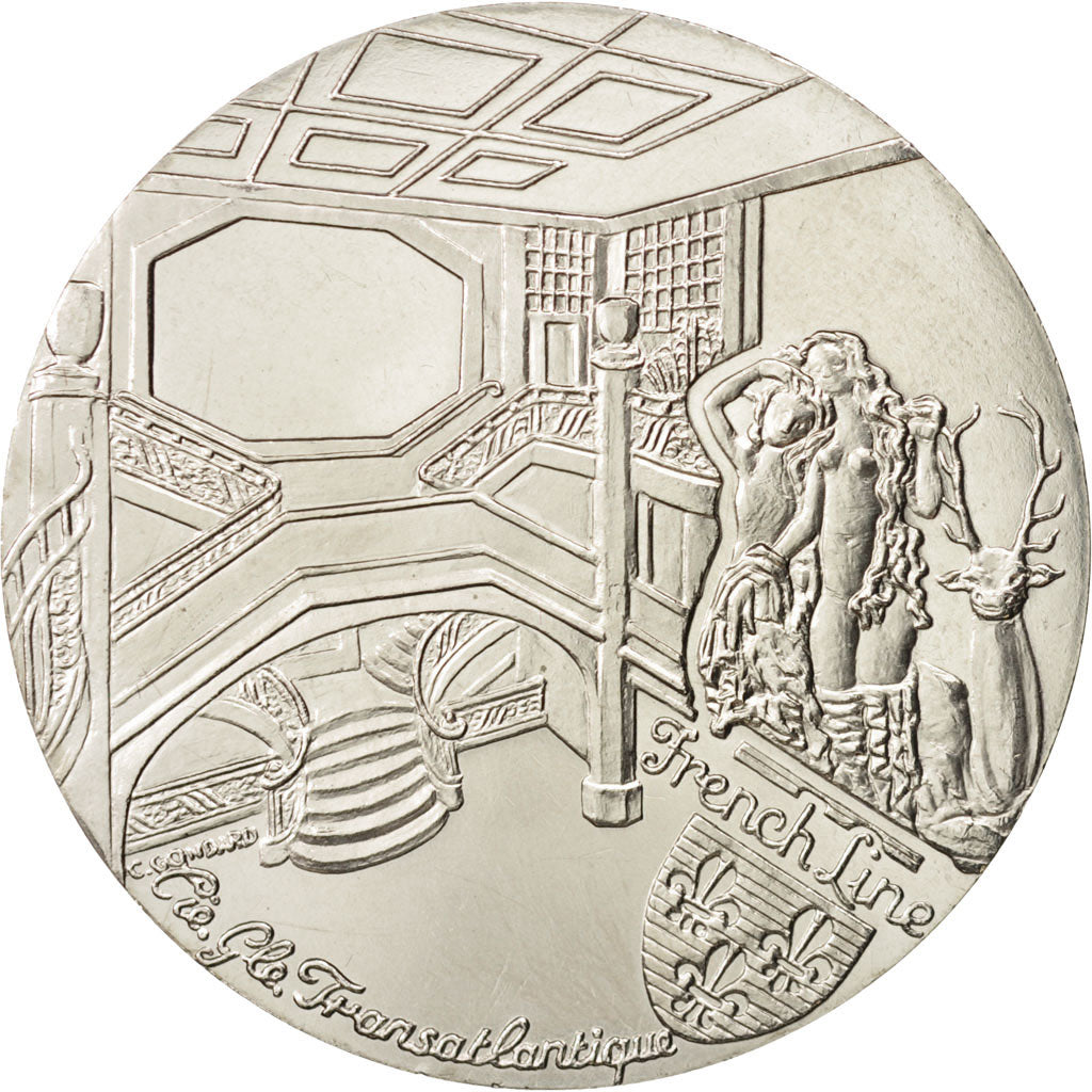 France, Medal, Les Grands Transatlantiques, Ile de France, French Fifth
