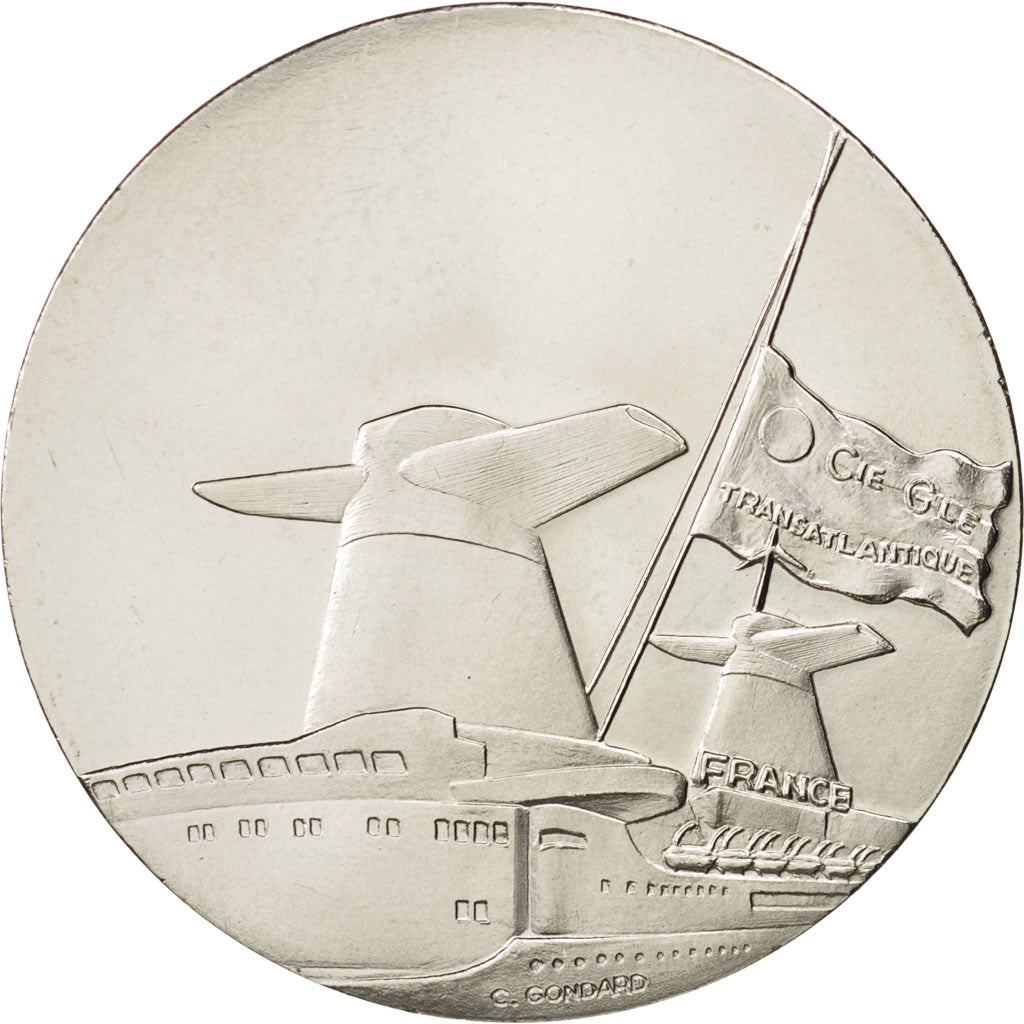 France, Medal, Les Grands Transatlantiques, France, French Fifth Republic