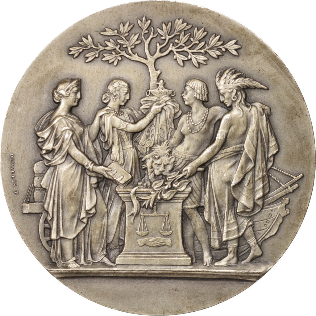 Francia, Medal, Syndicat Normand du tissage de coton, Business & industry, XXth