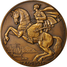 Algeria, Medal, Port d'Alger, Shipping, 1935, Delamarre, SUP, Bronze