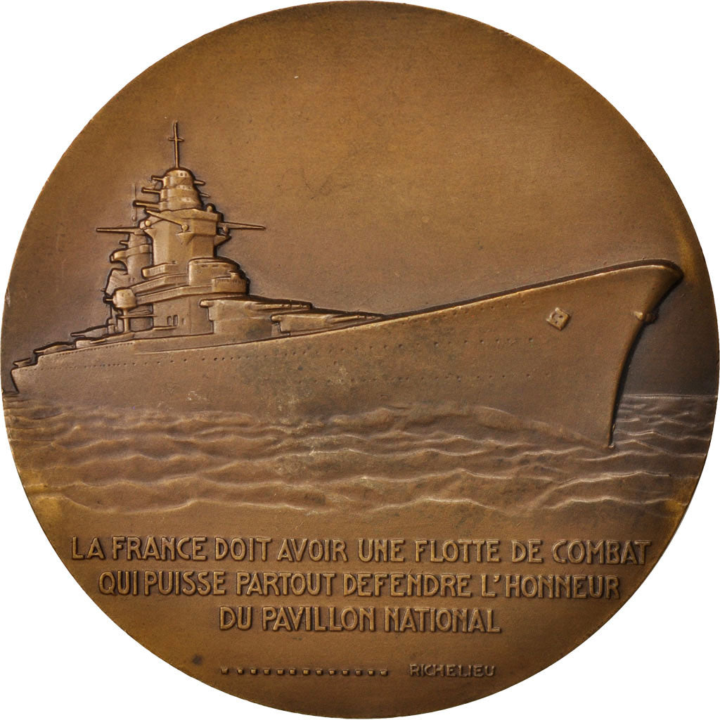 Francia, Medal, Armand Du Plessis Cardinal de Richelieu, Shipping, XXth Century