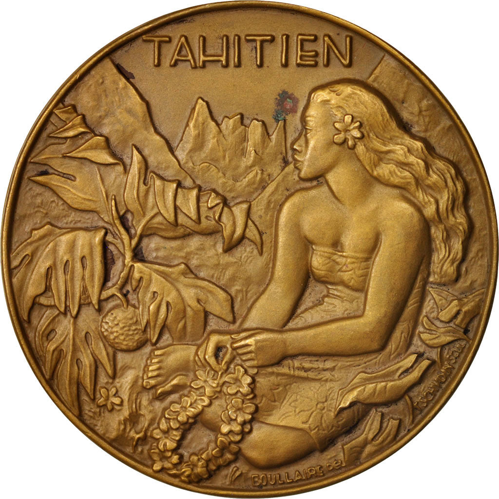 Francia, Medal, Messageries maritimes, Tahitien, Shipping, 1953, Tschudin, EBC
