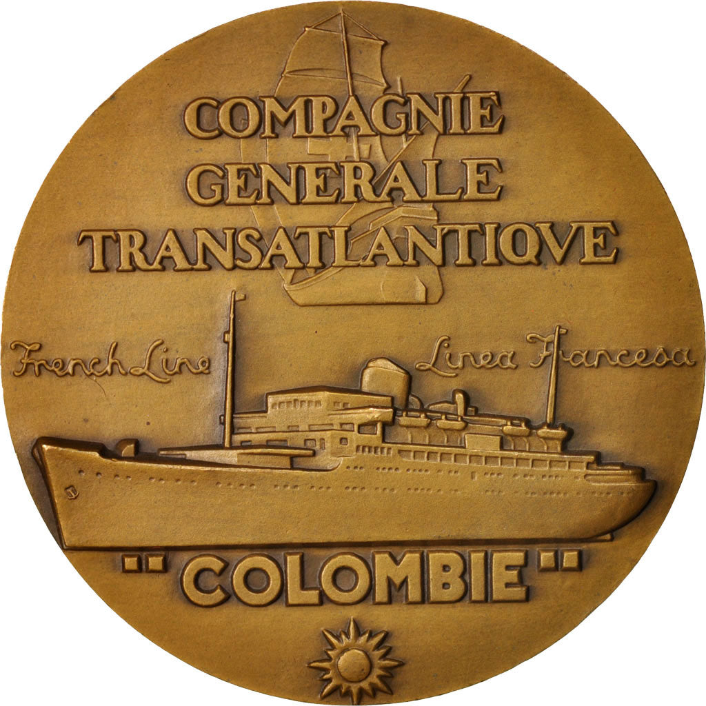 France, Medal, Compagnie Générale Transatlantique, Colombie, Shipping, XXth