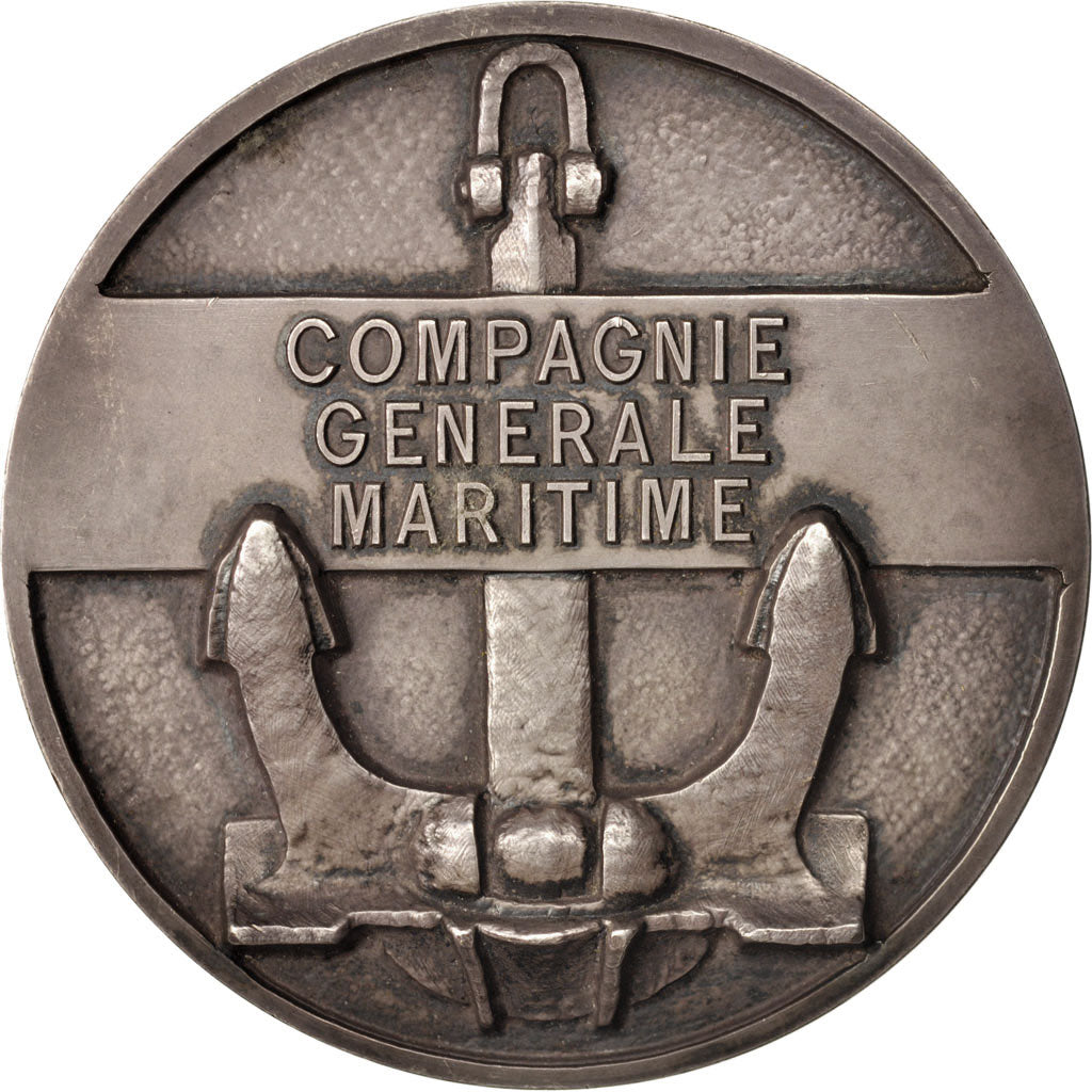 France, Medal, Compagnie Générale Maritime, Shipping, 1979, SUP, Argent