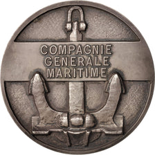 France, Medal, Compagnie Générale Maritime, Shipping, 1979, SUP, Argent