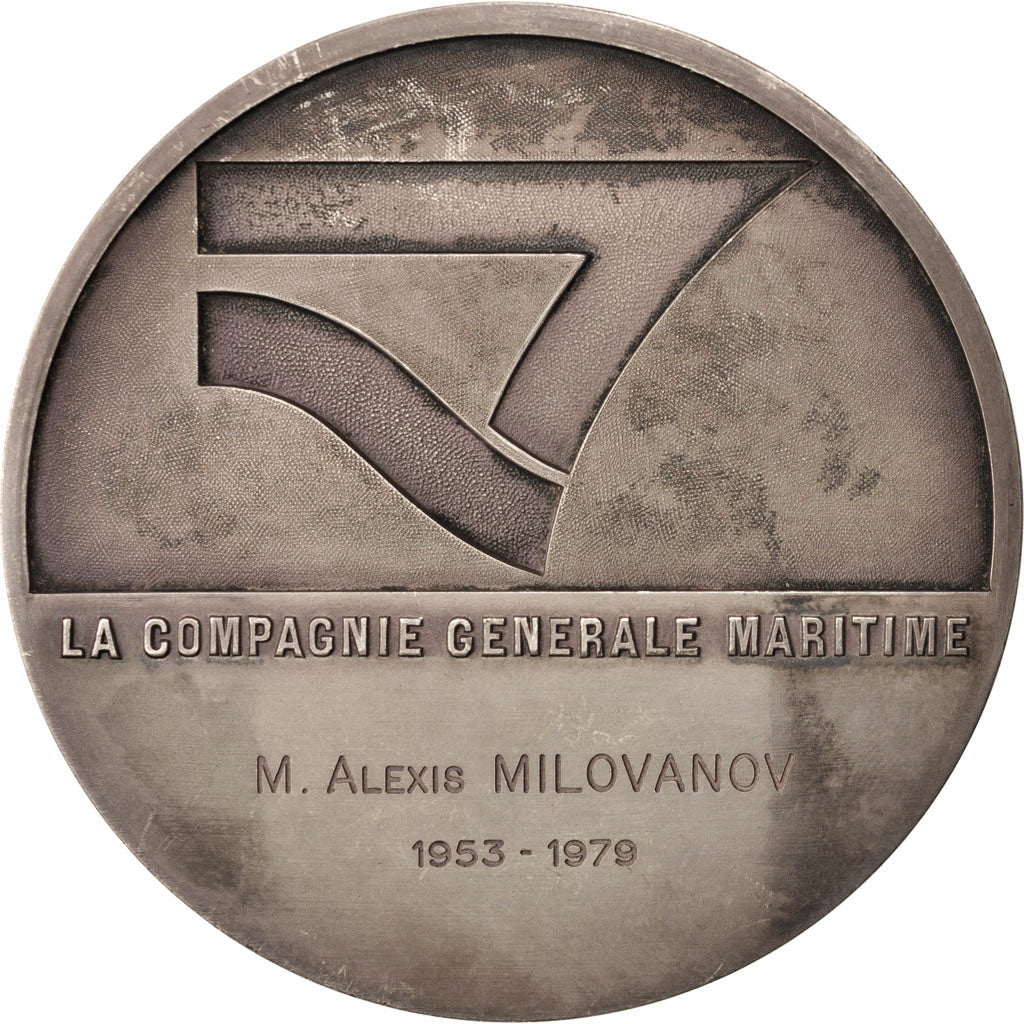 France, Medal, Compagnie Générale Maritime, Shipping, 1979, SUP, Argent