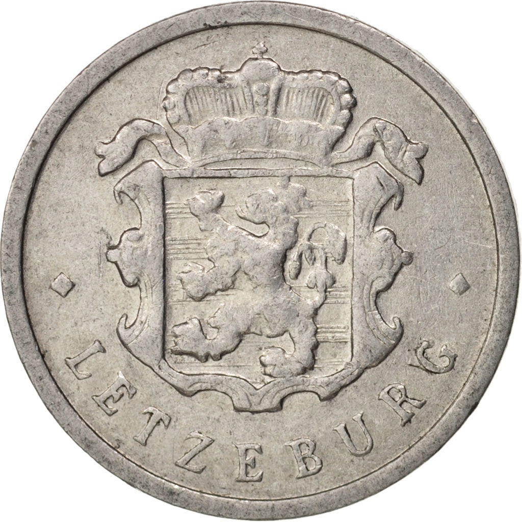 Coin, Luxembourg, Jean, 25 Centimes, 1954, EF(40-45), Aluminum, KM:45a.2