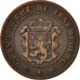Moneta, Lussemburgo, William III, 5 Centimes, 1855, Paris, MB+, Bronzo, KM:22.2