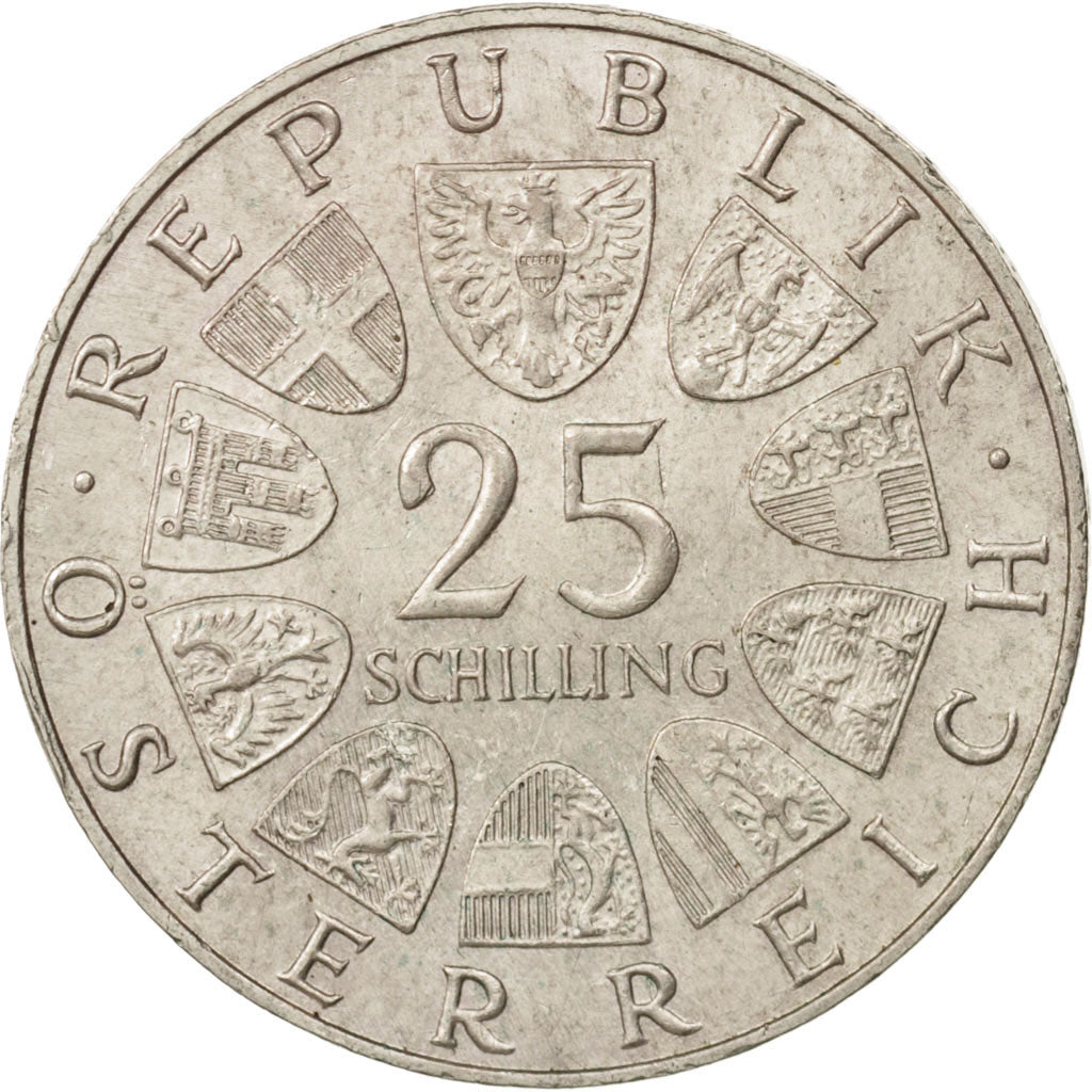 Austria, 25 Schilling, 1967, Vienne, AU(50-53), Silver, KM:2901