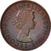 New Zealand, Elizabeth II, Penny, 1962, EF(40-45), Bronze, KM:24.2