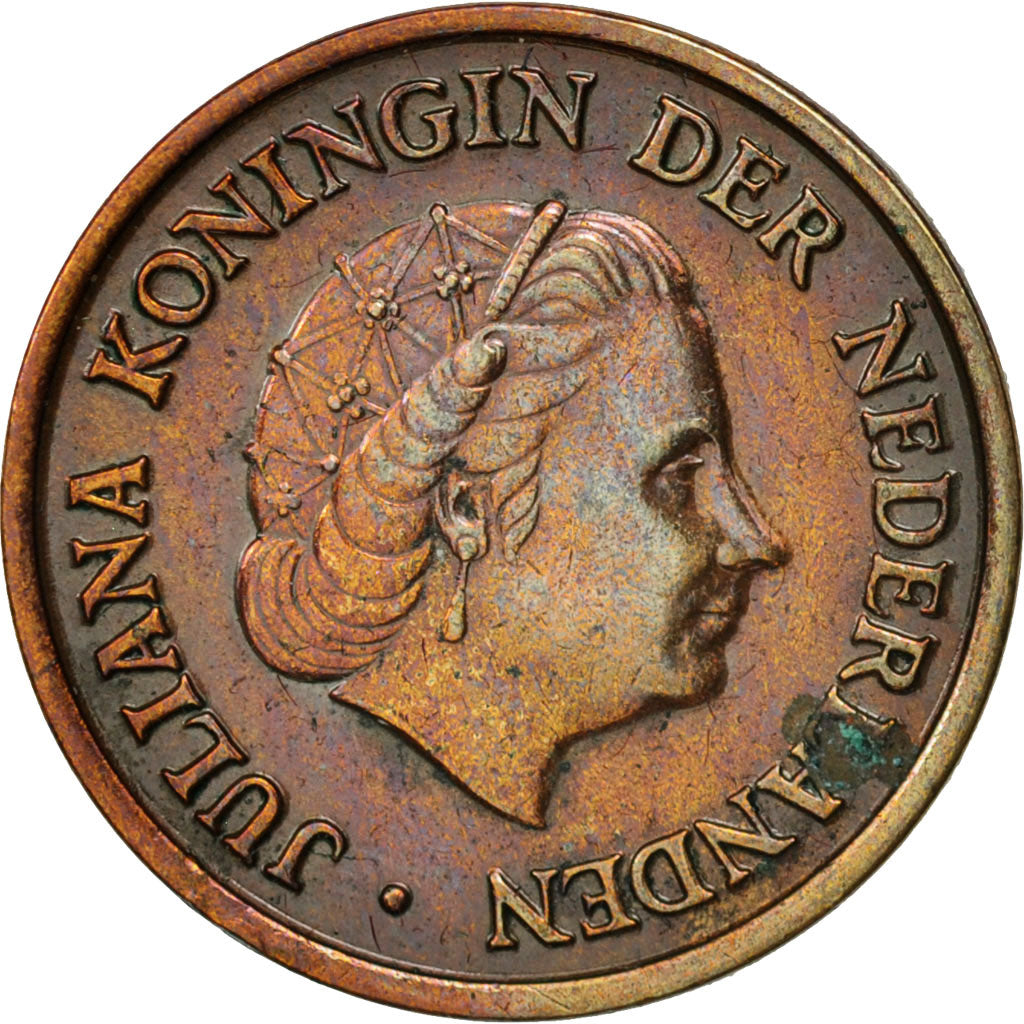 Coin, Netherlands, Juliana, 5 Cents, 1954, EF(40-45), Bronze, KM:181