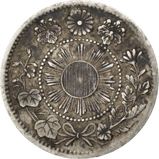 Japan, 5 Sen, 1871, KM #Y6.2, AU(50-53), Silver, 1.32