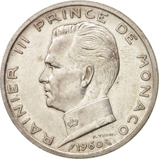 Coin, Monaco, Rainier III, 5 Francs, 1960, AU(50-53), Silver, KM:141