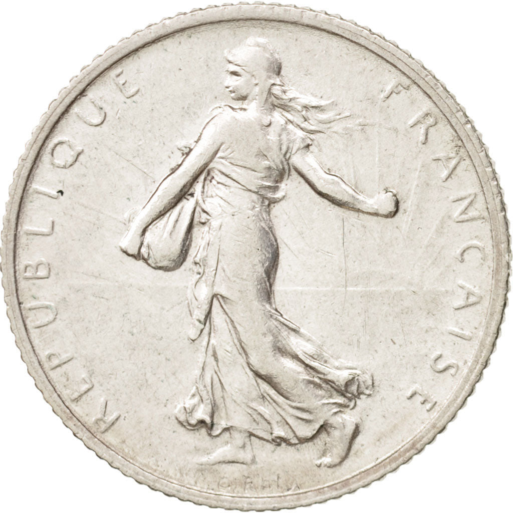 France, Semeuse, Franc, 1911, Paris, EF(40-45), Silver, KM:844.1, Gadoury:467