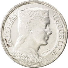 LATVIA, 5 Lati, 1931, KM #9, MS(60-62), Silver, 37, 24.92