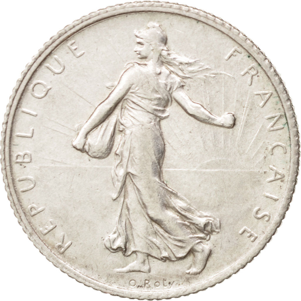 France, Semeuse, Franc, 1915, Paris, AU(55-58), Silver, KM:844.1, Gadoury:467