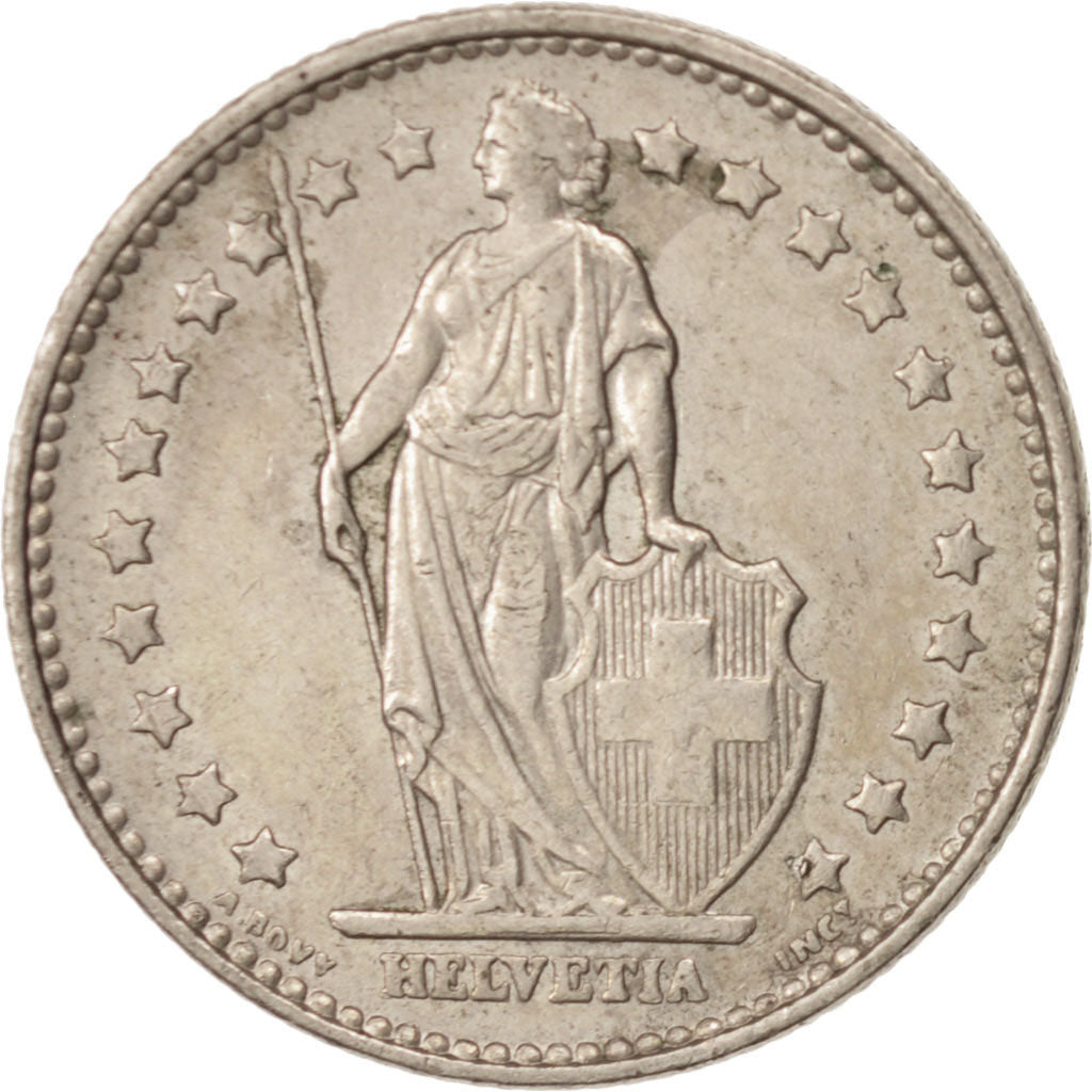 Coin, Switzerland, Franc, 1969, Bern, EF(40-45), Copper-nickel, KM:24a.1