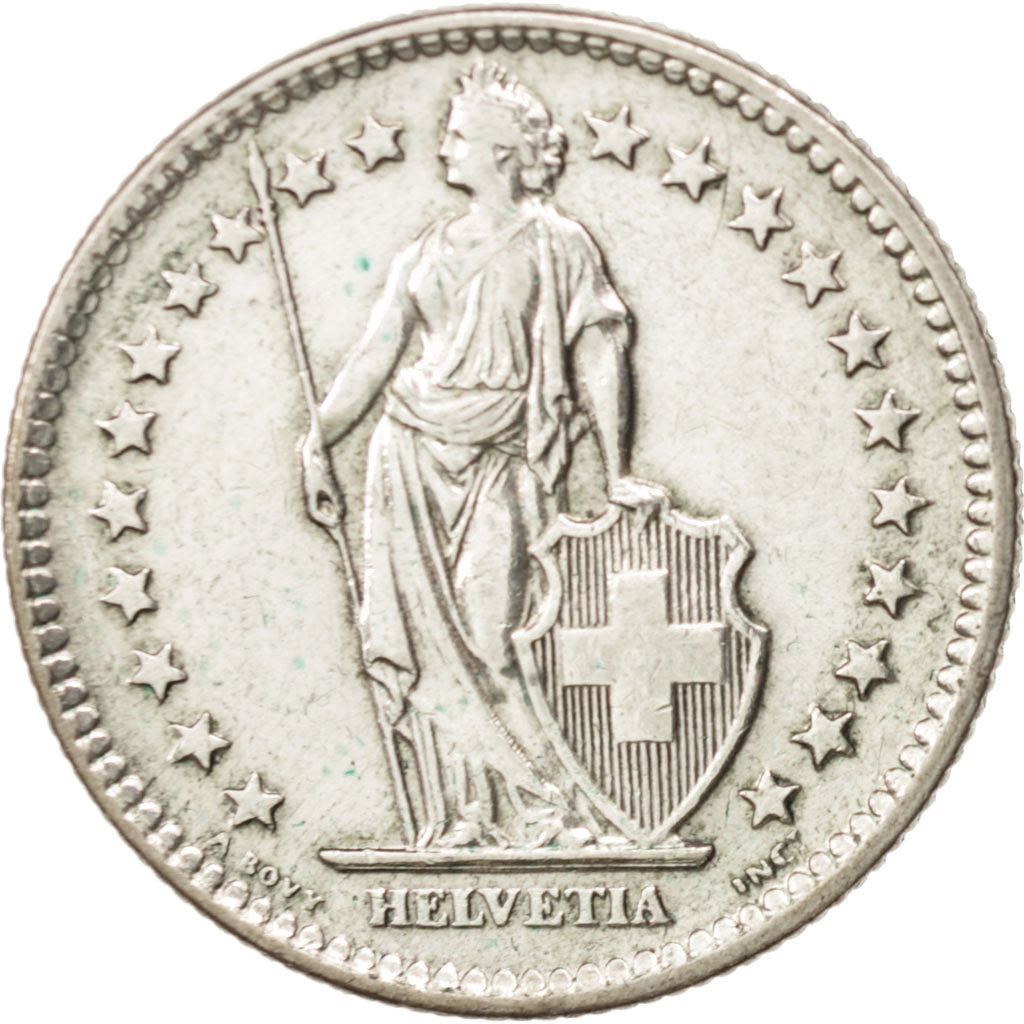 Switzerland, 2 Francs, 1960, Bern, EF(40-45), Silver, KM:21