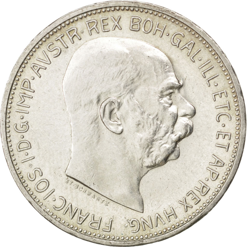 AUSTRIA, 2 Corona, 1913, KM #2821, MS(60-62), Silver, 27, 9.97