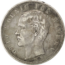 GERMAN STATES, 5 Mark, 1904, Munich, KM #915, EF(40-45), Silver, 38, 25.54