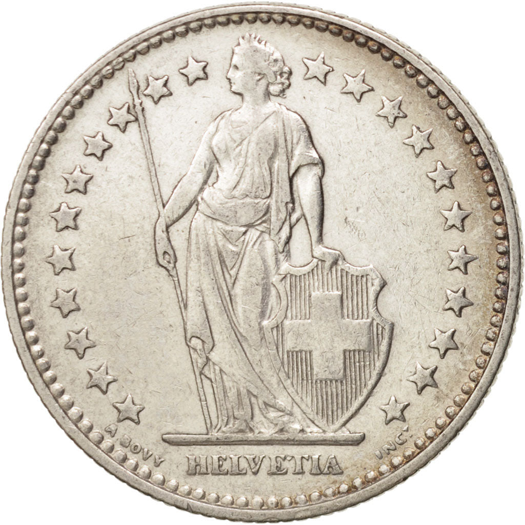 Switzerland, 2 Francs, 1921, Bern, EF(40-45), Silver, KM:21