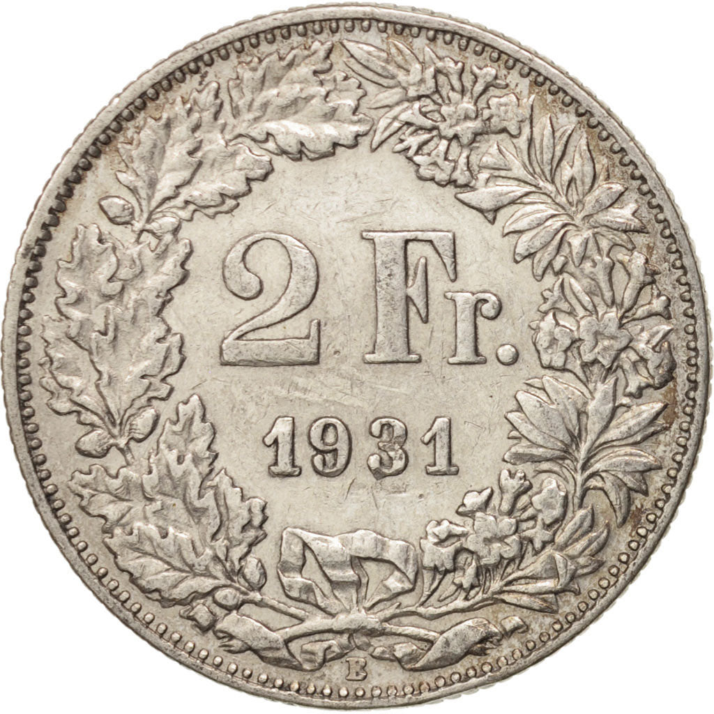 Switzerland, 2 Francs, 1921, Bern, EF(40-45), Silver, KM:21