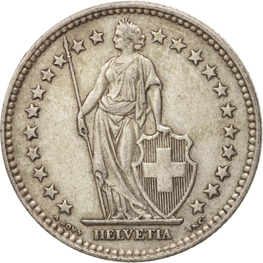 Switzerland, 2 Francs, 1936, Bern, AU(50-53), Silver, KM:21