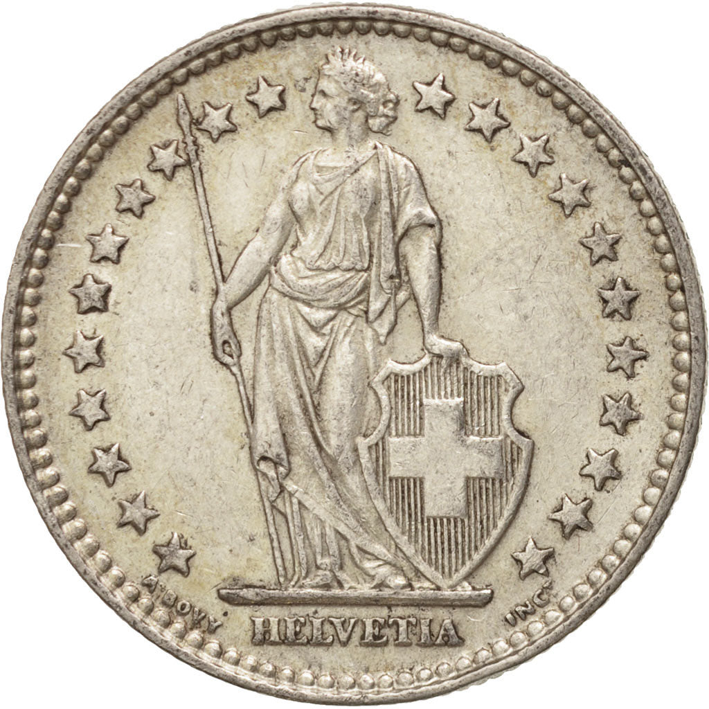 Switzerland, 2 Francs, 1937, Bern, AU(50-53), Silver, KM:21