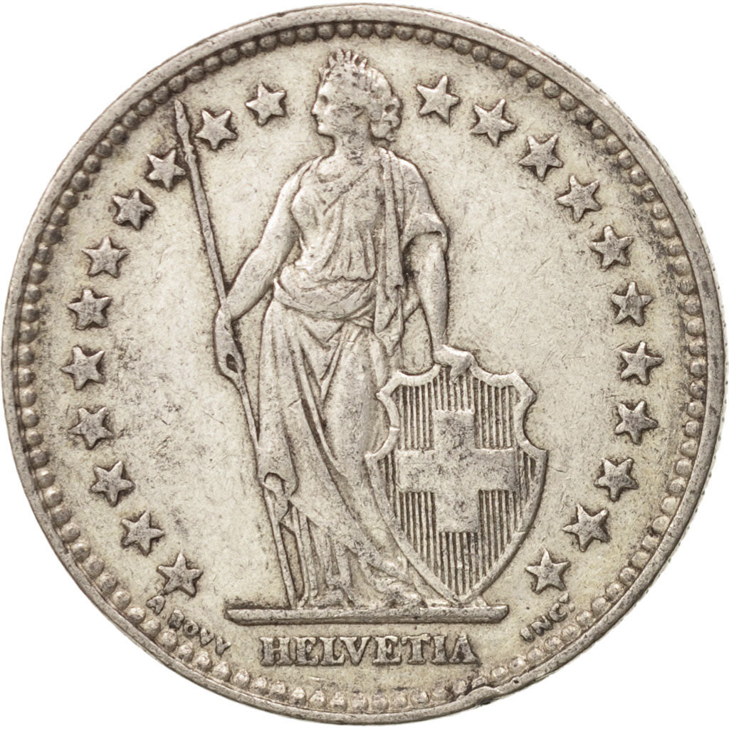 Coin, Switzerland, 2 Francs, 1939, Bern, EF(40-45), Silver, KM:21