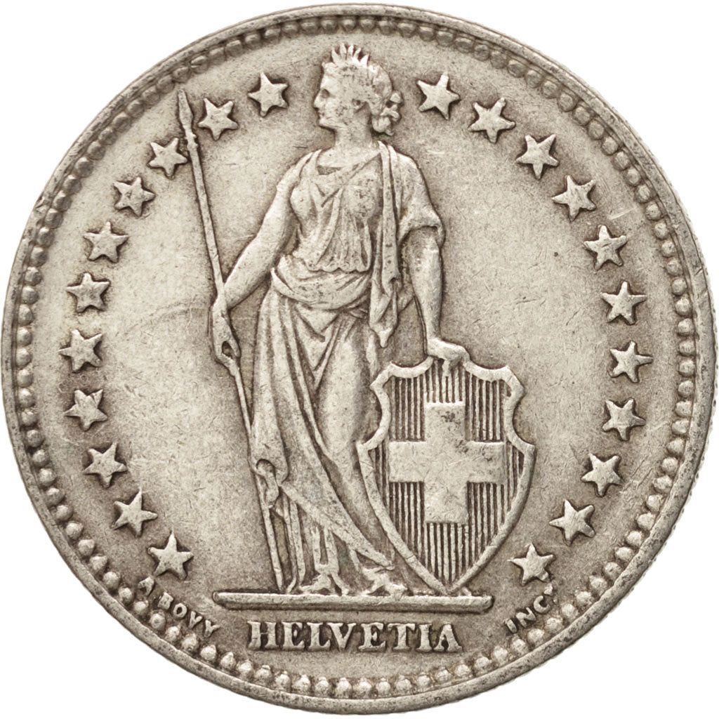 Coin, Switzerland, 2 Francs, 1939, Bern, EF(40-45), Silver, KM:21