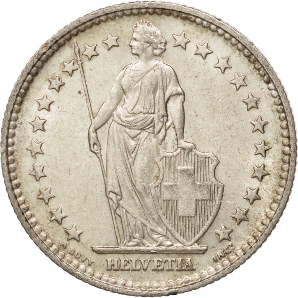Coin, Switzerland, 2 Francs, 1940, Bern, AU(55-58), Silver, KM:21