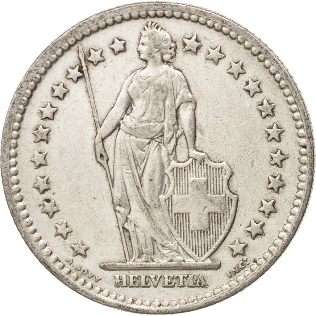 Switzerland, 2 Francs, 1941, Bern, VF(30-35), Silver, KM:21