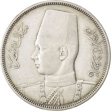 Moneda, Egipto, Farouk, 10 Piastres, 1937, MBC, Plata, KM:367