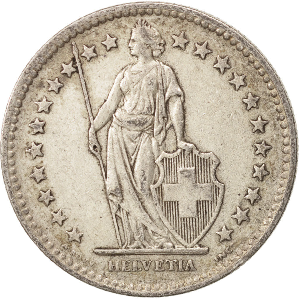 Switzerland, 2 Francs, 1944, Bern, EF(40-45), Silver, KM:21