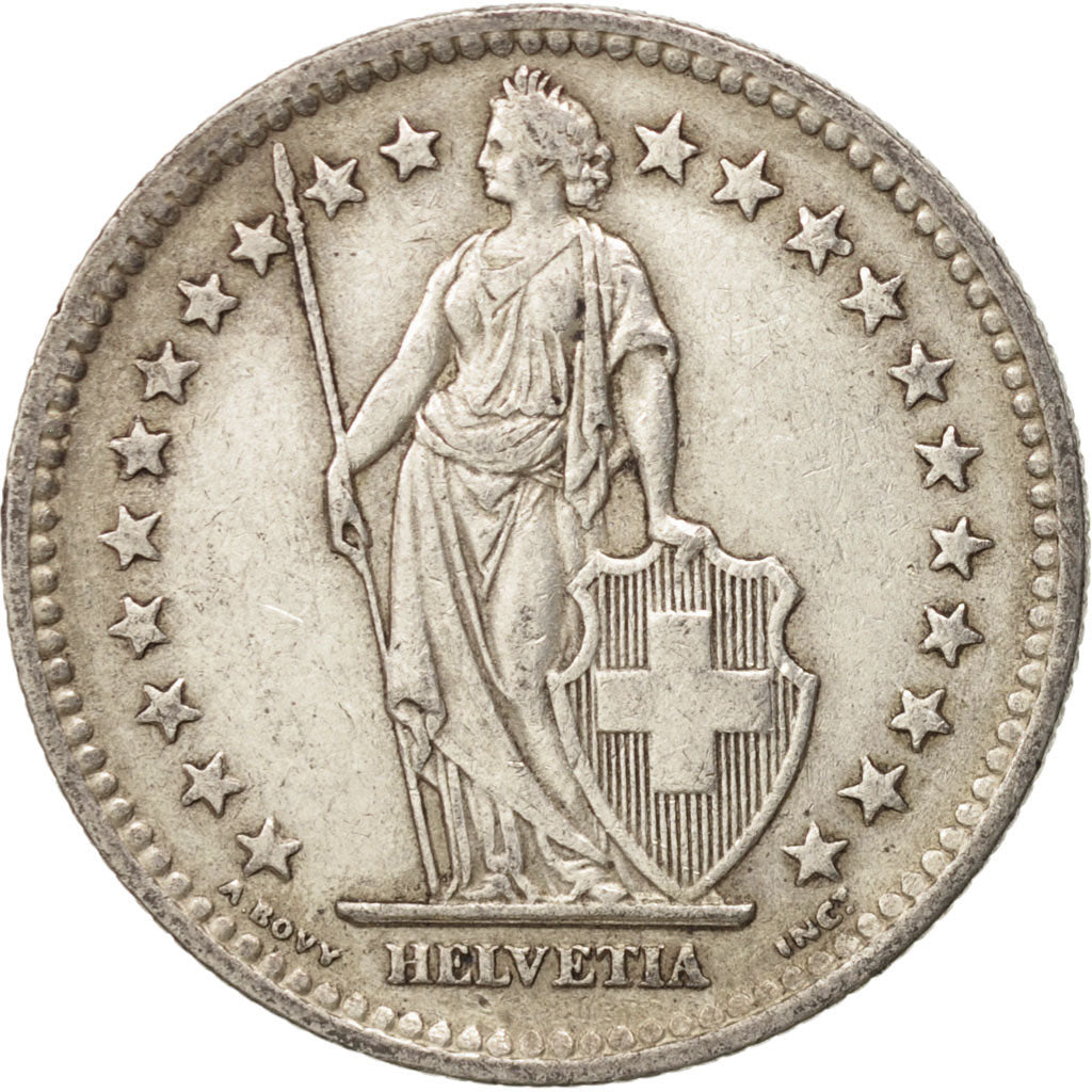 Switzerland, 2 Francs, 1947, Bern, AU(50-53), Silver, KM:21