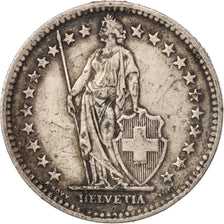 Switzerland, 2 Francs, 1945, Bern, VF(20-25), Silver, KM:21