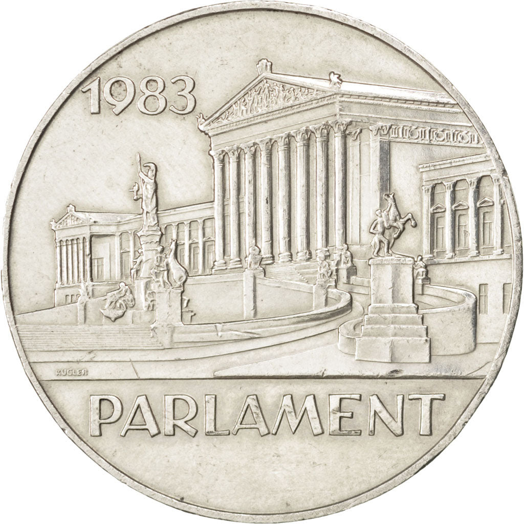 AUSTRIA, 500 Schilling, 1983, KM #2964, AU(55-58), Silver, 37, 24.06