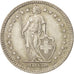 Coin, Switzerland, 2 Francs, 1957, Bern, AU(50-53), Silver, KM:21