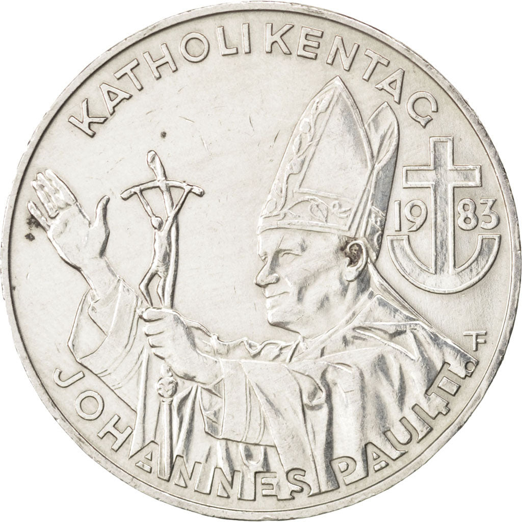 AUSTRIA, 500 Schilling, 1983, KM #2963, AU(55-58), Silver, 37, 24.16